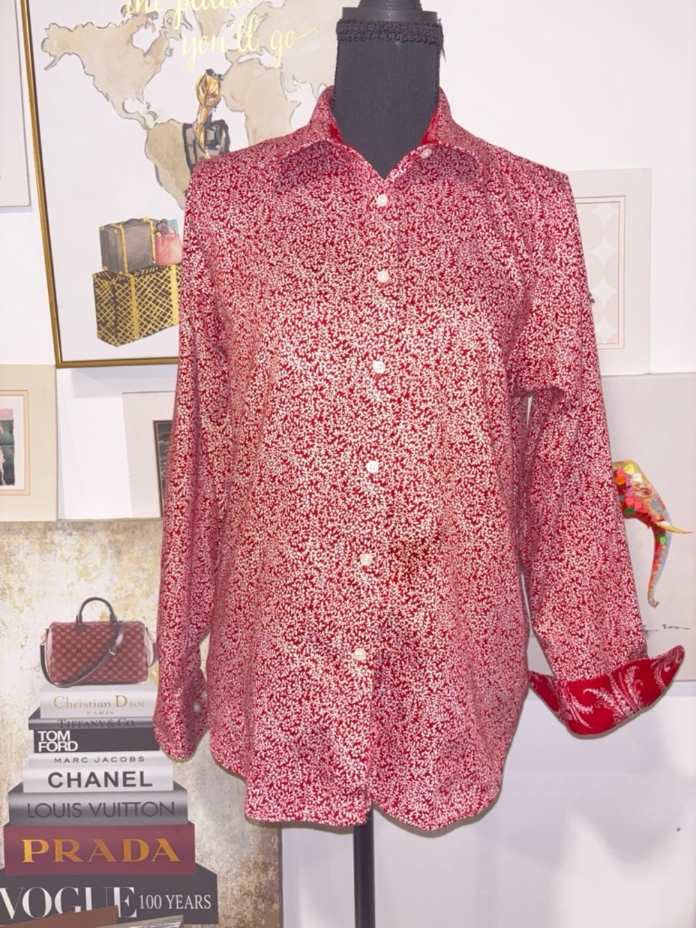 Chaps Red Printed Button-Down Shirt #fun #rodeo